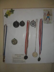 Algunas medallas obtenidas por Martínez Hernández.