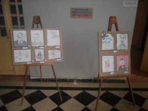 Exposición de los dibujos ganadores del concurso.