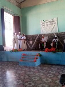 Presentación de Oggun Alaguardé en el Consejo Popular Bolondrón.