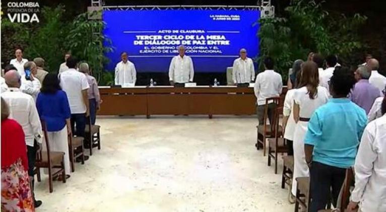 Cierra tercer ciclo de diálogos de paz entre el Gobierno de Colombia y ...