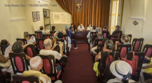 Presentacion de la Revista Matanzas, desde la sala de conferencias Medardo Vitier