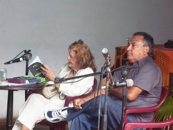 Con Carilda en la presentacion del libro La brevedad de lo eterno en el museo Palacio de Junco