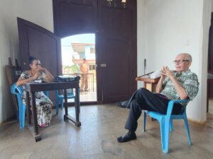 Julián Álvarez abordó importantes episodios referentes a su periplo académico, su producción literaria, su trabajo junto al museo municipal y su labor de historiador.