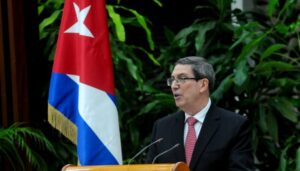 Bruno Rodríguez Parrilla, ministro de Relaciones Exteriores de Cuba, durante la presentación a la prensa nacional y extranjera del Informe sobre el Bloqueo, en el Salón de Protocolo El Laguito, en La Habana. Foto: Marcelino Vázquez Hernández/Cubadebate