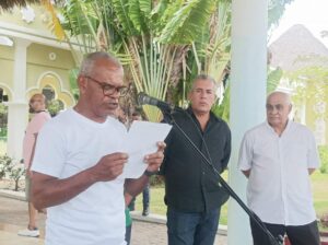 El compromiso de los matanceros fue expresado por Jesús Maden Machado. Foto: De la Autora.