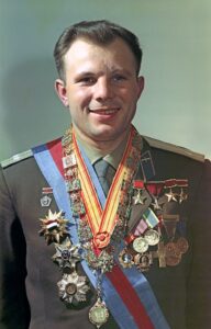 Retrato del cosmonauta y piloto soviético Yuri Alekséyevich Gagarin