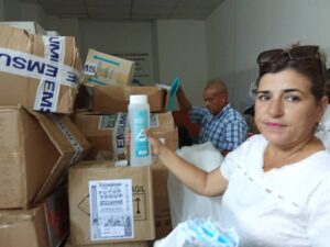 Varios hospitales matanceros recibirán el material sanitario enviado por co.bas, aseguró Taimy Martínez. Foto: Noryis.